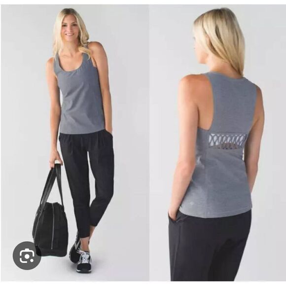Lululemon Heathered Slate Sweaty or Not Tank Top Size Médium - Picture 1 of 9